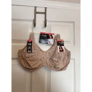 Lilyette by Bali Bra 42DD Shaping Minimizer Underwire Full Coverage LY0428 Nude
